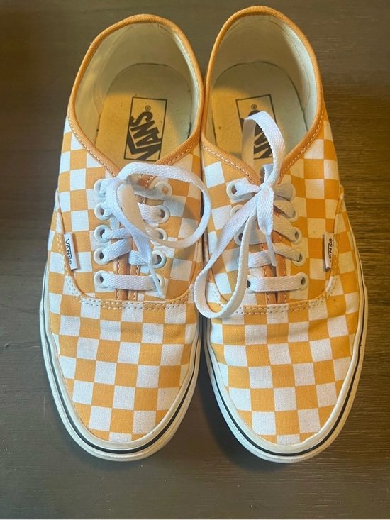 Vans Yellow & White Checkerboard Low-Top Sneakers - Picture 2 of 5